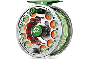 Piscifun, Fliegenrolle Sword mit CNC-gefrästem Gehäuse aus Aluminiumlegierung, Größen 3/4, 5/6, 7/8, 9/10 (Schwarz, Grau, Pink)