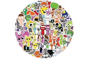CANVERLENS 110 Pieces Incredibox Sprunki Stickers for Laptops, Cool Classic Cartoon Stickers for Teens Kids Boys Computers Skateboards Cell Phones Scrapbooking