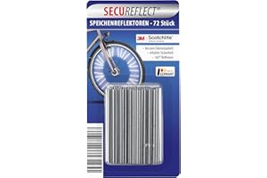 SECUREFLECT Lot de 72 réflecteurs de rayons pour 1 vélo – Original – [Matériau réfléchissant 3M™-Scotchlite™] Sécurité accrue I Homologué StVZO I Réflecteurs de rayons de vélo