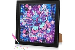 Lxmsja 5D DIY Diamond Painting Kinder Schmetterling, Diamant Painting Bilder Kinder Erwachsene, Diamond Painting Mädchen mit Rahmen, Mädchen Geschenke 4-13 Jahre, Arts Craft für Home Wand Decor