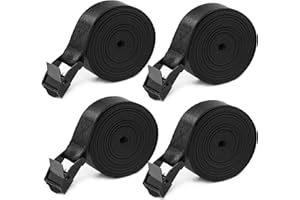 Newthinking 4 Pack Tie Down Straps, Heavy Duty Lashing Straps Tensioning Belts with Adjustable Cam Buckle for Car Luggage and Garden Tent Bundled Fixed, 2.5CM*3M