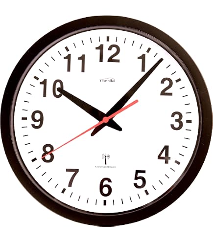 Acctim Parona Orologio Da Parete Radiocontrollato, Diametro 23 Cm, Quadrante Argento E Plastica Nera