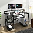 Klaxon Office Table for Home | Workstation Table Desk for Home Office | Computer Table for Home PC with Keyboard Tray (120 CM- Black, DIY Installation)