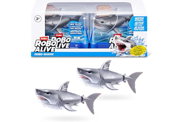 ROBO ALIVE-VATTENAKTIVATED-SERIES 1-SIMMING SHARK 2-pack