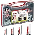 Fischer Redbox 140 Tasselli con Vite per Muro Pieno, Mattone Forato, Cartongesso e Gasbeton, 536091 Dowels, Grey/Red, Duopower + Viti