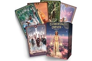 Earth Moon Magick Elemental Empath Tarot Card Set - 52 Cards with Guidebook Promotes Clarity, Spiritual Awakening - Recycled Paper Cards with Guide Book