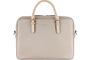 bugatti Ella Businesstasche 15", Aktentasche aus Kunstleder mit Laptopfach, beige