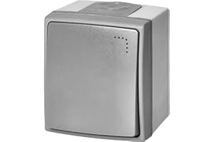 Miratic Pulsante Campanello Pulsante Campanello da Esterno Interruttore da Esterno Impermeabile Pulsante per Campanello da Esterno Grigio Grafite Robusto e Durevole IP55 (con retroilluminazione)