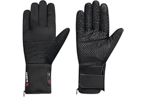G-HEAT - Gants Chauffants Fins - Mixtes - Souples et Polyvalents - Sensibles - Tactiles - Usages : Sport, Travail, mobilité Urbaine, Bien-être - Fournis avec 1 Paire de Batteries et câble de Recharge