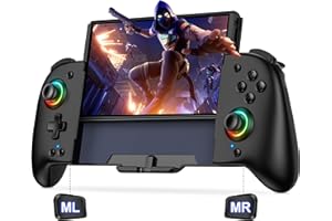 Coogamefly Switch Wireless Controller für Nintendo Switch/OLED, Handheld Switch Grip Controller mit Turbo, programmierbarer und 6-Achsen-Gyro, einteiliger großer Griff Switch Pro Controller