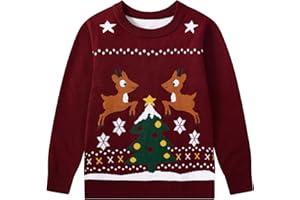 Dancinova Maglione Natalizio per Bambini,Maglia Natalizio,Maglione di Natale,Pullover di Natale per Bambini,età 2-6