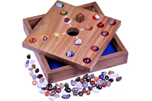 LOGOPLAY Big Hole - Gioco di dadi - Gioco da tavolo - Gioco da tavolo in legno con pietre preziose