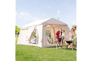 MOPHOTO Inflatable Tent for Camping,Waterproof Oxford Hot with Manual Pump,Spacious Easy Setup Inflatable Camping Air Tent for Family Glamping