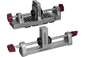 Milescraft 1311 Joint Pro Professional, Self-Clamping All Steel Doweling Jig - Professional Quality - Includes 4 Guide Bushings for 1/4 in., 5/16 in. and 3/8 in. Dowels