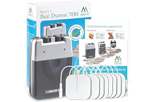 ‎MEDFIT TENS Gerät, Set inkl. 8 high quality Elektroden Pads, zur Nerven- und Schmerzbehandlung