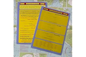 Passage Planners VHF DSC Mayday & Pan-Pan Call and MMSI Number & Call Sign + Your Boat Detail Cockpit Cards - A4 size