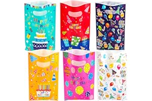 Annhao Lot de 30 Sachet Anniversaire Enfant, Sac Cadeau Anniversaire Enfant, Sachet Bonbon Garcon et Filles, Pochette Biscuit Bonbon Sac Cadeau pour Fête Noël