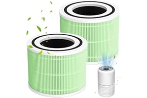 YONEENAIR 2 Stück Ersatzfilter für LEVOIT Core 300 / Core 300S Luftreiniger, 3-in-1 HEPA-Filter & Hocheffizienter Aktivkohlefilter & Vorfilter, Ersatz Core 300-RF Filter,für Allergiker Raucher
