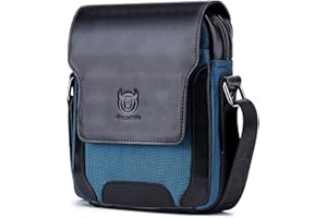 BAIGIO Borsello Uomo Pelle Borsa a Tracolla Vintage Borsa a Spalla Piccola Crossbody Bag Borse Affari del Messaggero Borsa con Maniglia per Casual Ufficio Business Viaggio