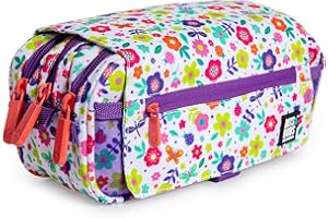 PracticOffice Astuccio Triplo Design per la Scuola con Ampie Tasche Interne e Cerniera Individuale per la Scuola e il Viaggio (Great)