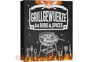 UMBRELLA® BIO BBQ Adventskalender 2025 – 24 Premium-Gewürze & -Mischungen für Grillfreunde – Aromafrisch, ohne Zusatzstoffe, handverpackt in Deutschland – Edles Geschenk für Barbecue-Fans & Genießer