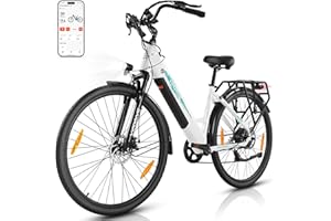 Vipdrive Bici Elettrica per Uomo Donna, 28 pollici Bicicletta Elettrica con 48V 15Ah Batteria Rimovibile Nascosta, Fino a 40-100km, Posizionamento e Navigazione APP