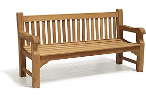 Jati Gladstone Teak Outdoor FULLY ASSEMBLED Classic Park Bench 1.8m Brand, Quality & Value