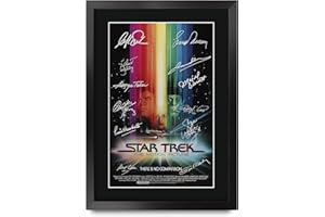HWC Trading Star Trek The Motion Picture A3 Gerahmte Signiert Gedruckt Autogramme Bild Druck-Fotoanzeige Geschenk Für Filmfans