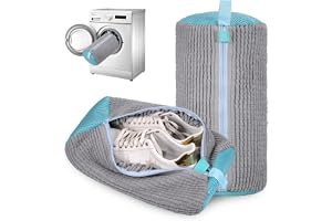 Kssvzz 2 stycken skotvättpåsar, tvättmaskin, skopåse, tvättmaskin, multiskydd, återanvändbara sneakers, tvättpåse, skor, 360°