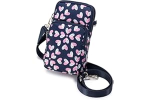 BAGZY Damska Nerka na Telefon z Odpinanym Paskiem, Nylonowa Mała Nerka 6,7 Cala Mini Torba na Ramię dla Kobiet