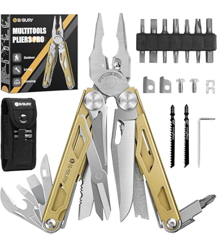 Stanley Multitool met mes, zaag, vijl, flesopener, doppen, bithouder en schroefbits 14 in 1