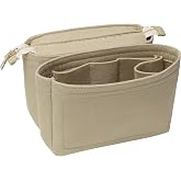 Felt Bag Organize Insert Bag in Bag for Shopping Bag with 2 Packs Fit in Neonoe and Other Bucket Bags Beige