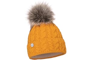 ELIMELI® Damska zimowa czapka, ciepła czapka z dzianiny, czapka zimowa z pomponem Slouch, dzianina, damska czapka z pomponem, wyprodukowana w UE 15568