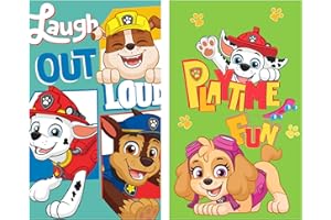 ‎DAMALOO damaloo Paw Patrol Handtuch Set - 2X Kinderhandtuch 30x50 cm aus Baumwolle - Flauschige Handtücher mit Marshall, Rubble, Skye und Chase - Handtücherset WC - kleine Gästehandtücher für Kinder