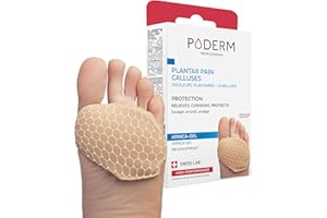 PODERM - Callus & Plantar Pain Protection - Patented Arnica Gel - Immediate Pain Relief - Cushions & Prevents Calluses - 100% Natural Active Ingredients - Swiss Lab