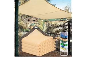 XIMFR Filet D'ombrage Extérieur, Filet Ombrage Protection Piscin et Filet Anti Chaleur, Filet Brise Vue Balcon Toile Ombrage Rectangulaire en HDPE 3x3m Voile D'ombrage pour Patiov Pare Soleil Terrasse