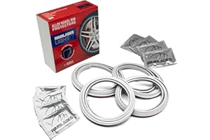 AROBA Rimblades Light 2023 Protection de jante universelle & style Anneau de protection de jante en aluminium pour jantes en aluminium Style de jante (blanc)