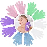 KEYRI 10 PCS Body Scrub Glove, Bath Mitts Exfoliating Gloves | for Exfoliate Body and Face Five Finger Bath Gloves for Women