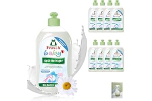 Frosch Baby Spülmittel 500 ml, 8er Pack (8 x 500 ml) mit Celexqua Reinigungsratgeber (e-Book) - Ideale Pflege für Babyflaschen & Geschirr