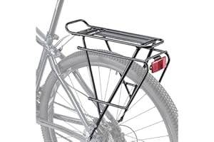 CXWXC Kadacha Porte-Bagages vélo pour Frein à Disque/Non-Frein à Disque, Porte-Bagages Touring adapté pour 26-29 Pouces avec réflecteur et Charge maximale 30kg