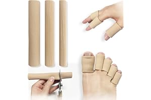 SHFYFHS 3 Stück Schneidbar Silikon Zehenschutz, Toe Cushion Tube, Toe Cushion Tube Schlauchbandage Gel, Schneidbar Schlauchbandage, für Kissen Mais, Blasen, Schwielen, Zehen, Hornhaut Damen & Herren, 3 Größen