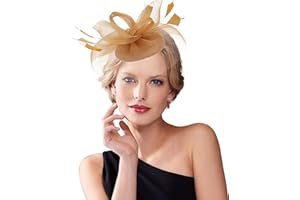 Dodheah Fascinator Sombreros para Mujeres Diadema Fascinator Bodas Vintage Bibi Sombrero Elegante Sombrero Pluma Malla Velo Diadema Pinza para Boda Fiesta Carnaval