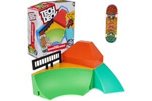 Tech Deck - Finger Skate - Starter Set X-Connect Quarter Bowl Ruckus 100% Modulable À Construire Et Personnaliser + 1 Mini Planche Exclusive - Mini Skate Doigt - Jouet Enfant - Jeu Enfant 6 Ans Et +