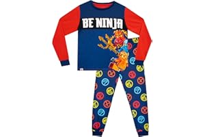 Pizamy LEGO Ninjago Chłopcy | Komplety Pizam Z Długim Rękawem Dla Chłopców | Ubrania Ninjago Dla Chłopców