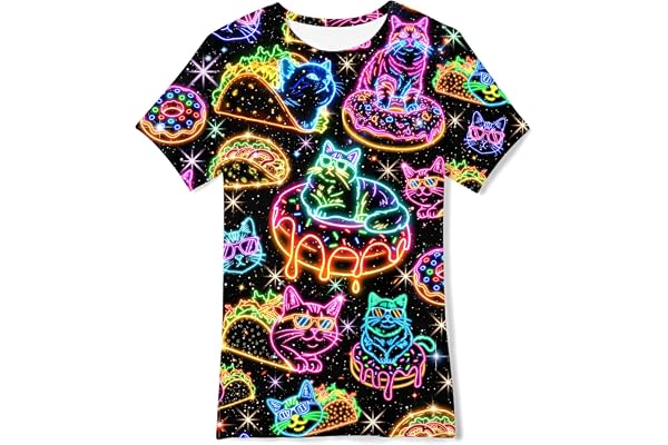 SFreeBo pojkar t-shirts 3D-tryckta roliga barn t-shirt sommar kortärmad pojkar t-shirts rund hals vardagliga toppar hem skola