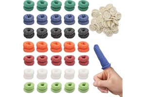 BORISCA 70 PCS Pansements Doigts, 35 Multicolores Pansement Doigt+35 Doigtier Caoutchouc, élastique Bandage Tubulaire Doigt Respirant Pansement Doigtier pour Protection Doigt Blessé