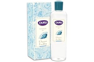Duru Kolonya 80° Okyanus Ferahligi 400ml | Lemon Eau de Cologne | After Shave | Rasierwasser | Duftwasser mit Zitrischem Duft | Desinfizierend | Kölnisch Wasser traditionell türkisch