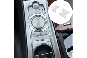 YUECHI Adesivo in lega di alluminio, per pannello del cambio dell'auto, copertura adesiva per pulsanti di controllo centralizzato per Jaguar XF 2012-2015 (versione bassa configurazione)
