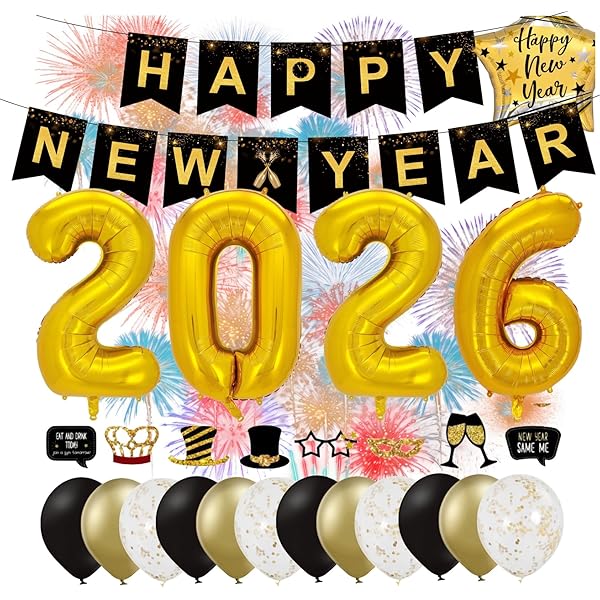 12 stuks oudejaarsavond haarband, Happy New Year haarband, Happy New Year hoofdtooi, glitter haarband, nieuwjaar fotorekwisieten, oudejaarsavond haarband, hoofddeksel, Kerstmis haaraccessoires