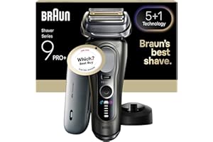 Braun Series 9 PRO+ Electric Shaver, Wet & Dry Razor for Men with 5+1 Ultra Thin Precision Blades, Pro SensoAdapt, Up to 60 min, PowerCase, Charging Stand, (Model 9625S), Graphite